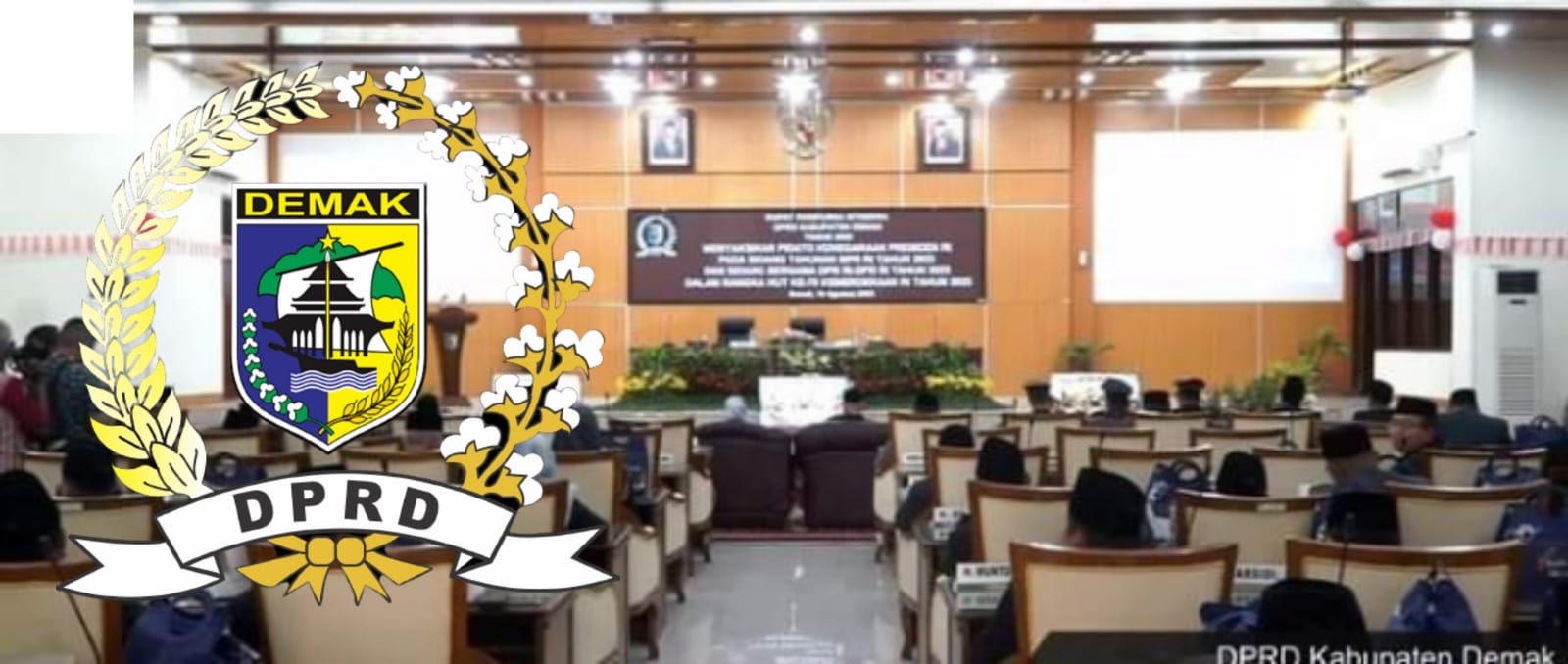 Dewan Perwakilan Rakyat Daerah (DPRD) Kabupaten Demak, menggelar Rapat Paripurna Istimewa tahun 2023 dengan agenda utama menyaksikan siaran l